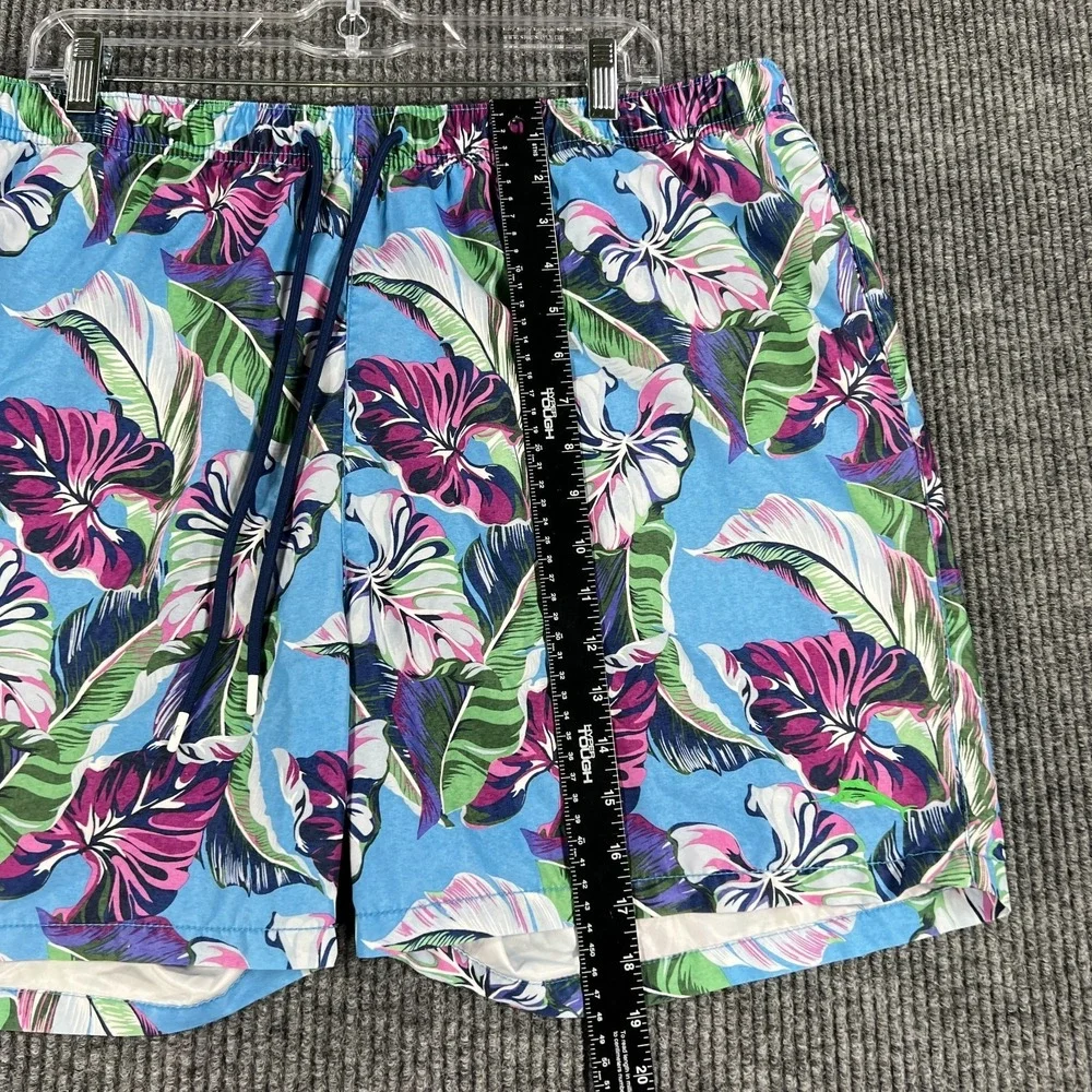 Tommy Bahama Swim Shorts Trunks Mens XL Extra Large Blue Floral Lined Beach Pool